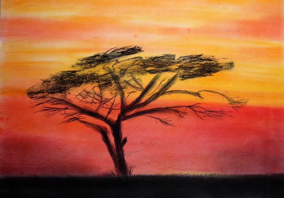 © Markus Hüfner, März 2011 | »Sonnenuntergang in Afrika« | zum Vergrößern auf das Bild klicken