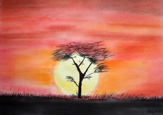 © Markus Hüfner, März 2011 | »Sonnenaufgang in Afrika« | zum Vergrößern auf das Bild klicken
